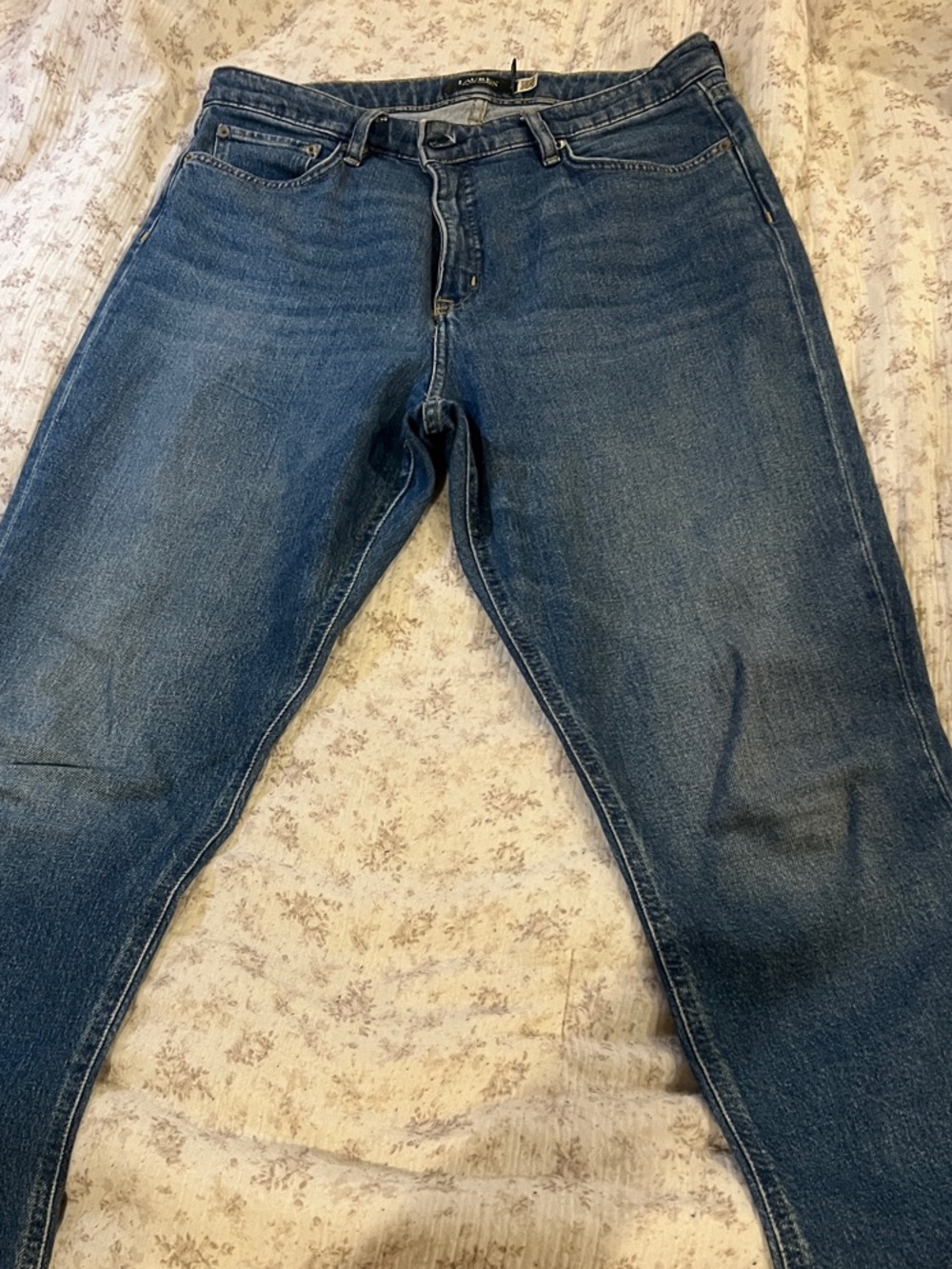 Lauren Ralph Lauren Medium Blue Straight Jeans - Picture 2 of 5